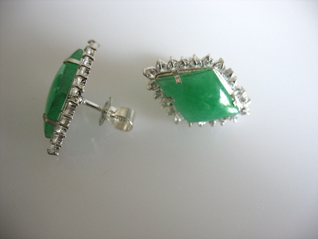 Boucles d'oreilles en jade (modle 1)